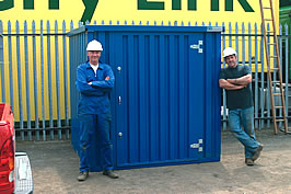 Storage container ready for use